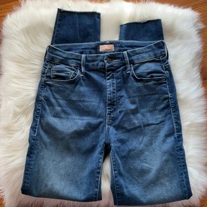 Mother High Waited Looker Ankle Fray Jean Sz 26